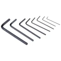 RS PRO 8 Piece L Metric Hex Key Set, Black Chrome Vanadium Steel, Hex Size 0.7 to 4 mm 450-1002