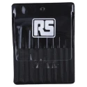 RS PRO 8 Piece L Imperial Hex Key Set Chrome Vanadium Steel Black Finish HEX Size 0.028 to 5/64 in 450-1018