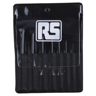 RS PRO 8 Piece L Imperial Hex Key Set Chrome Vanadium Steel Black Finish HEX Size 0.028 to 5/64 in 450-1018