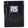 RS PRO 8 Piece L Imperial Hex Key Set Chrome Vanadium Steel Black Finish HEX Size 0.028 to 5/64 in 450-1018