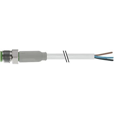 RS PRO Male 4 Way Straight to Unterminated Sensor Actuator Cable 5m 30V AC PVC Jacket Grey 154-7716