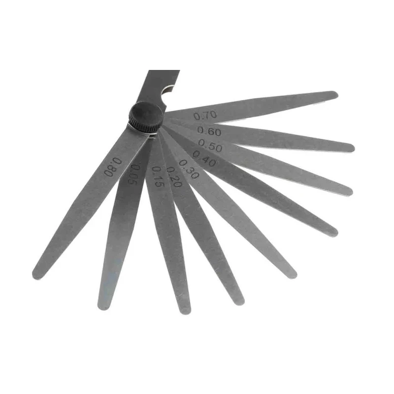 RS PRO Steel Feeler Gauge, 10 Blades, Metric, Steel Blades 100mm Length, 0.05-0.8mm Thickness 449-9628