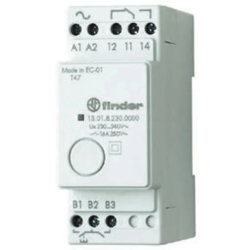 Finder DIN Rail Power Relay, 12V ac/dc Coil Voltage, 16A Switching Current, SPDT Contact Configuration 13.01.0.012.0000