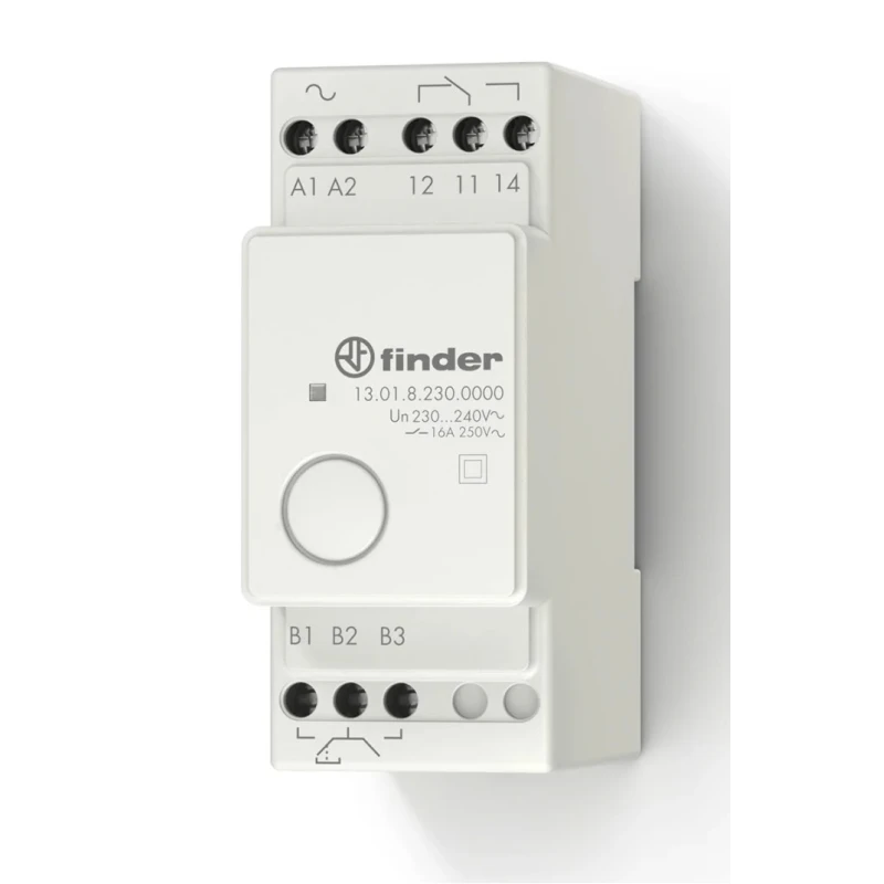 Finder DIN Rail Monostable Relay 24V AC/DC Coil 16A Switching Current SPDT 13.01.0.024.0000