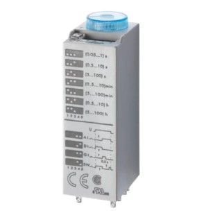 Finder 85 Series Snap-On Timer Relay, 2-Contact, DPDT, 110 to 125 V DC, 230 to 240 V AC, Time Range 0.05 s 85.02.8.240.0000