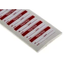 RS PRO Adhesive Pre-Printed Adhesive Label Tested, Red Text on White, Adhesive Fixing, Quantity 140 Per Pack 450-5981