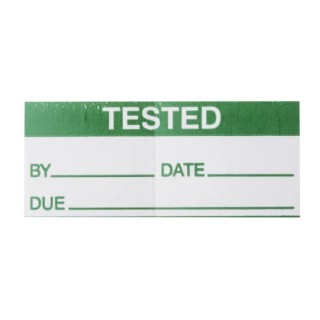 RS PRO Pre-Printed Adhesive Label Light Green Text on White Background, 38mm x 16mm, 140 Per Pack 450-6057