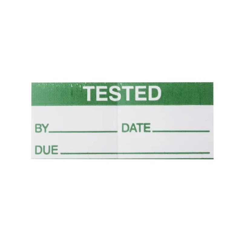 RS PRO Pre-Printed Adhesive Label Light Green Text on White Background, 38mm x 16mm, 140 Per Pack 450-6057