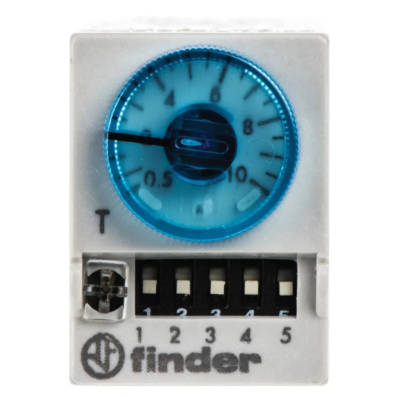 Finder 85 Series Timer Relay, Multifunction, 4-Contact 4PDT, 110 to 125 V DC, 230 V AC, Time Range 0.05 s 85.04.8.240.0000