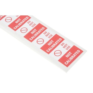 RS PRO Pre-Printed Adhesive Label Red on White 38mm x 38mm 50 Per Pack 450-6108