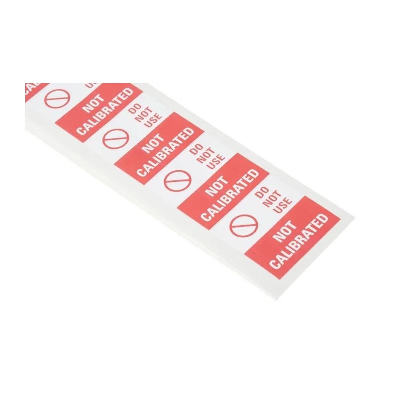 RS PRO Pre-Printed Adhesive Label Red on White 38mm x 38mm 50 Per Pack 450-6108