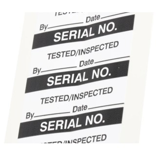 RS PRO Pre-Printed Adhesive Label Serial No Black Text on White Background 38mm x 15mm Pack of 140 450-6186