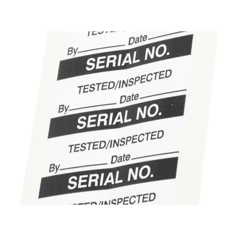 RS PRO Pre-Printed Adhesive Label Serial No Black Text on White Background 38mm x 15mm Pack of 140 450-6186