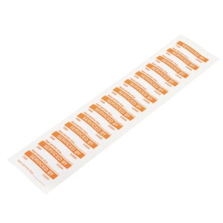 RS PRO Pre-Printed Adhesive Label 38mm x 15mm Orange Text SERVICED BY Pack of 140 450-6170
