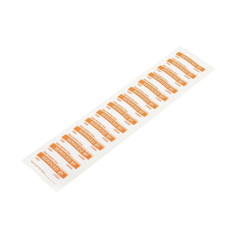 RS PRO Pre-Printed Adhesive Label 38mm x 15mm Orange Text SERVICED BY Pack of 140 450-6170