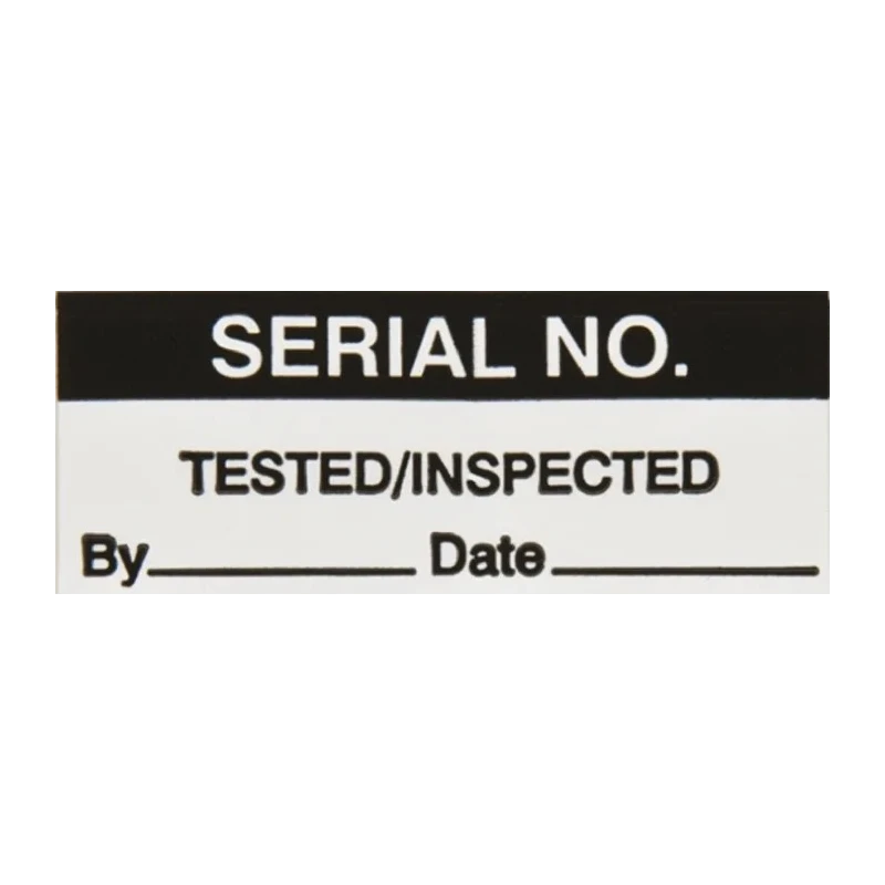 RS PRO Pre-Printed Adhesive Label Serial No Black Text on White Background 38mm x 15mm Pack of 140 450-6186