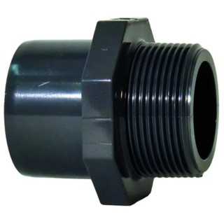 Georg Fischer Plastic Pipe Fitting Adapter Socket Polyvinyl Chloride Grey 78mm Straight 721910561
