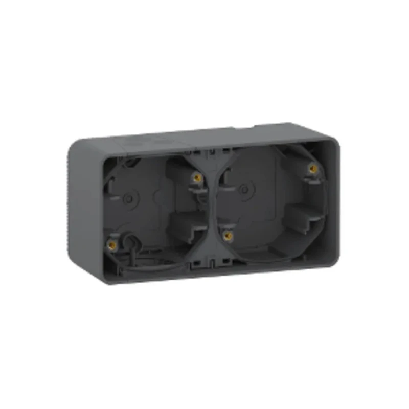 Schneider Electric Mureva Styl Grey Polypropylene SEBS Back Box Surface Mount 2 Gangs IP55 MUR37914