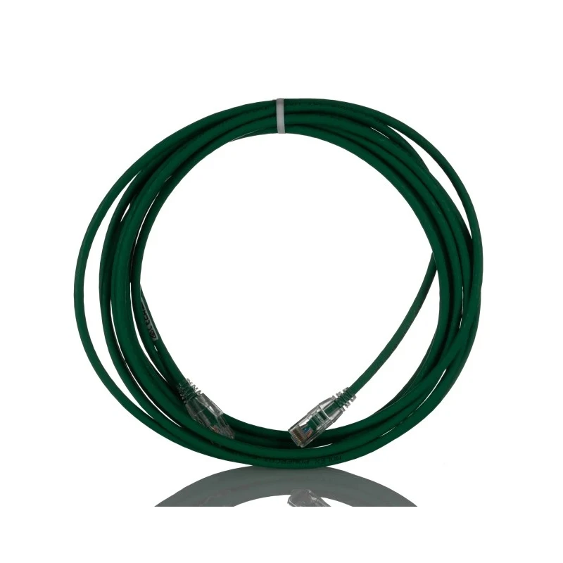 Molex CES PowerCat 5E Cat5e Ethernet Cable RJ45 Male to RJ45 Male 5 m Green Unshielded Low Smoke Zero Halogen Cat5e