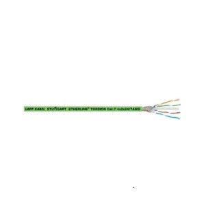 Lapp Cat7 Ethernet Cable, 100 m, Green Unterminated, S/FTP Shielded Polyurethane Jacket 125V Cat7 