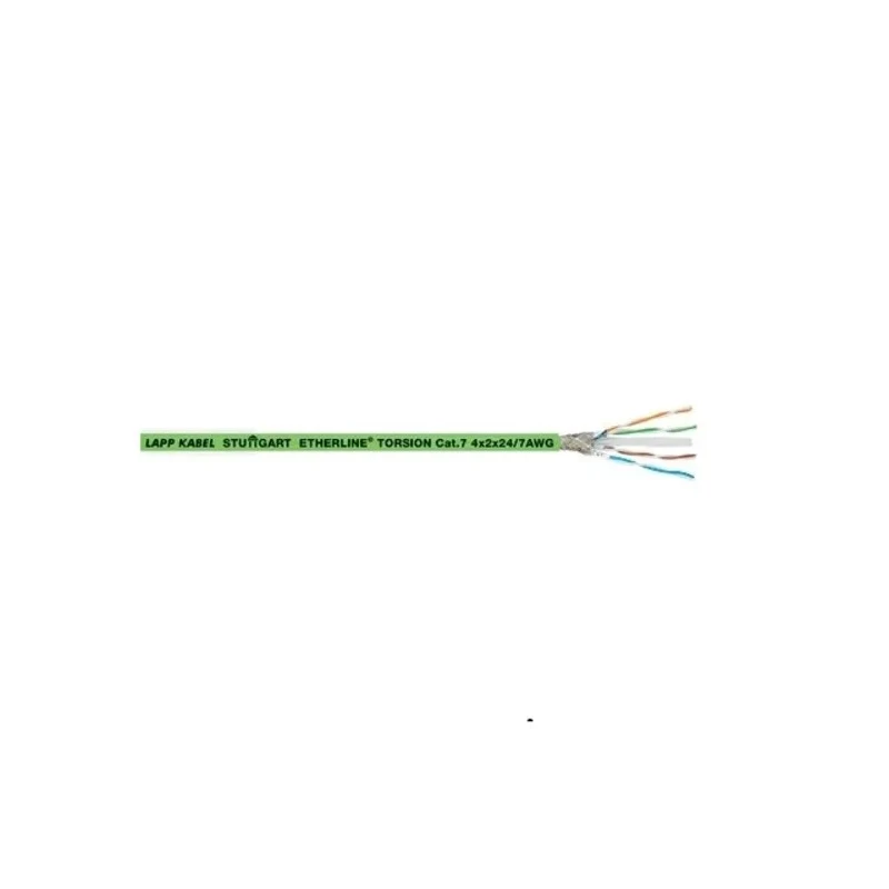 Lapp Cat7 Ethernet Cable, 100 m, Green Unterminated, S/FTP Shielded Polyurethane Jacket 125V Cat7 