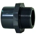 Georg Fischer Plastic Pipe Fitting Adapter Socket Grey PVC-U 1 bar 47mm 721910557