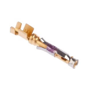 TE Connectivity Female Crimp Circular Connector Contact, Contact Size 16, Wire Size 16AWG, 18AWG, 250V, 13A, Brass 66360-1