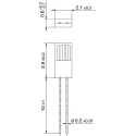 Heraeus High-Precision PT100 Class A RTD Sensor 3.9mm Probe Length, 350°C Max 