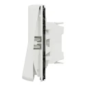 Schneider Electric White 2 Way Rocker 1 Gang Light Switch IP55 ABS 10A 250V Mureva Styl MUR39723