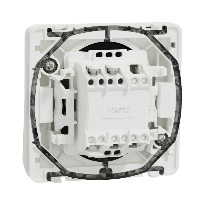 Schneider Electric White 2 Way Rocker 1 Gang Light Switch IP55 ABS 10A 250V Mureva Styl MUR39723