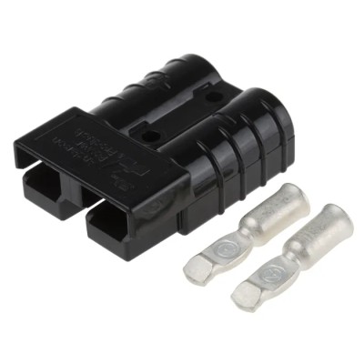 Anderson Power Products 2 Way Male Battery Connector, Straight, Cable, 50A 6332G4