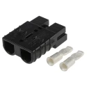 Anderson Power Products 2 Way Male Battery Connector, Straight, Cable, 50A 6332G4