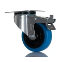 Tente Swivel Castor Wheel 100 mm Diameter Rubber, 150 kg Load Capacity with Brakes 902197