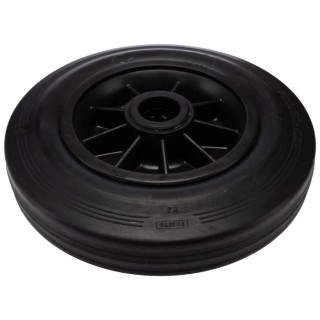 Tente Black Rubber Trolley Wheel 200mm Diameter 50mm Width 205kg Load Capacity Roller Bearing Hub PVR200/50X25LM58