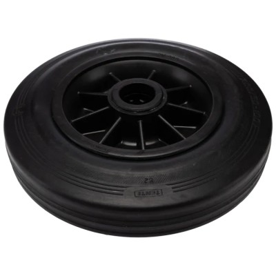 Tente Black Rubber Trolley Wheel 200mm Diameter 50mm Width 205kg Load Capacity Roller Bearing Hub PVR200/50X25LM58
