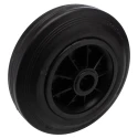 Tente Black Rubber Trolley Wheel 200mm Diameter 50mm Width 205kg Load Capacity Roller Bearing Hub PVR200/50X25LM58