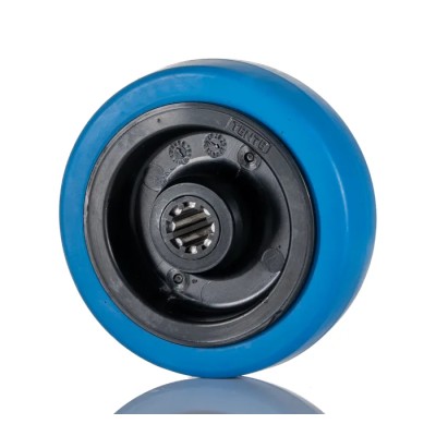 Tente Blue Rubber Trolley Wheel 100mm Diameter 34mm Width 160kg Load Capacity UFR100x34-12LM44 Blue