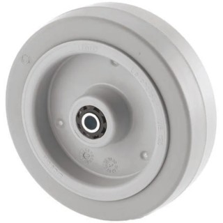 Tente Elastic Rubber Tyred Grey Polyamide Hub Trolley Wheel 160mm Diameter 46mm Width Load Capacity UFR160x46-20LM58 Grey