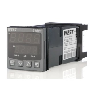 West Instruments DIN Rail PID Temperature Controller, 1 Output Relay, 65V ac/dc On-Off P6100-2100-02-0