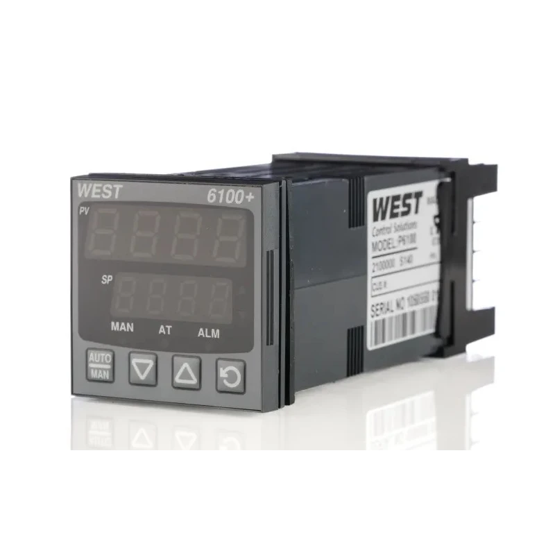 West Instruments DIN Rail PID Temperature Controller, 1 Output Relay, 65V ac/dc On-Off P6100-2100-02-0
