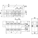 Osada Barrier Strip 12 Contact 16 mm Pitch 2 Row 600V 100A OTB-358N-6P