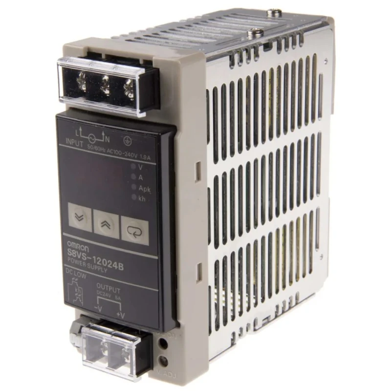 Omron S8VS Switched Mode DIN Rail Power Supply 264V AC Input 24V DC, 5A Output, 120W Power 