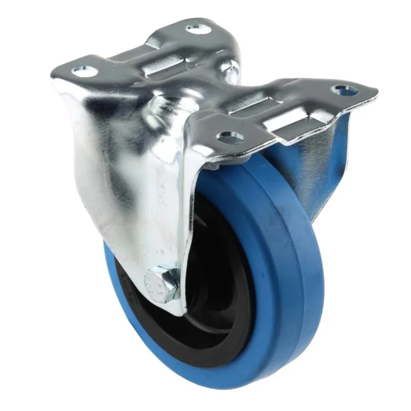 Tente Fixed Castor, 150 kg Load Capacity, 100 mm Rubber Wheel, Roller Bearing, Polyamide Hub 902473