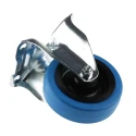 Tente Fixed Castor, 150 kg Load Capacity, 100 mm Rubber Wheel, Roller Bearing, Polyamide Hub 902473