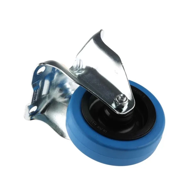 Tente Fixed Castor, 150 kg Load Capacity, 100 mm Rubber Wheel, Roller Bearing, Polyamide Hub 902473