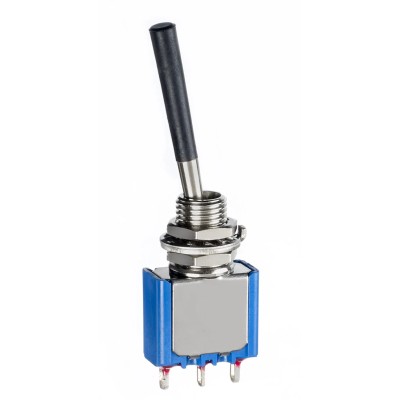 APEM Toggle Switch Panel Mount On-Off-On SPDT Solder Lug Terminal 30 V dc 250 V ac 5637AB-21+U642