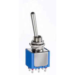 APEM Toggle Switch Panel Mount On-Off-On DPDT Solder Lug Terminal 30 V DC 250 V AC 5647AB-2