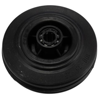 Tente Black Rubber Trolley Wheel 100 mm Diameter 35 mm Width 75 kg Load Capacity PVR100-12LM44
