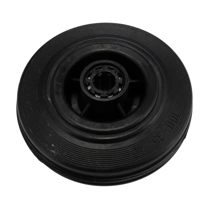 Tente Black Rubber Trolley Wheel 100 mm Diameter 35 mm Width 75 kg Load Capacity PVR100-12LM44