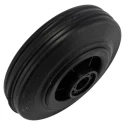 Tente Black Rubber Trolley Wheel 100 mm Diameter 35 mm Width 75 kg Load Capacity PVR100-12LM44